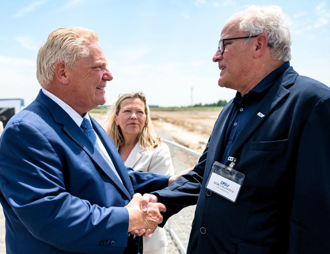 Doug Ford greeted by Rob Chanona